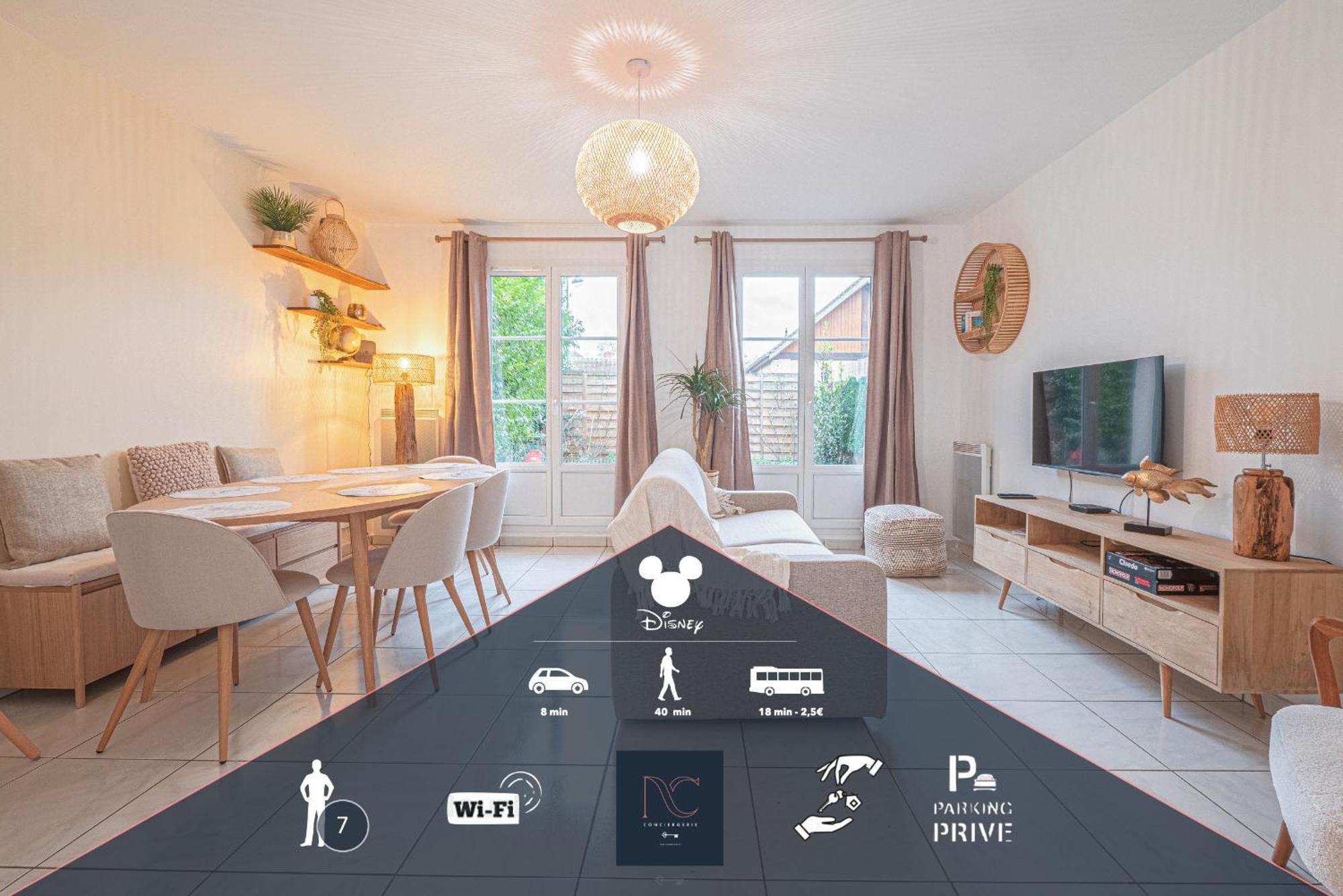 *Disneyland-Paris* 7Pers, Wifi, Parking Bailly-Romainvilliers Buitenkant foto